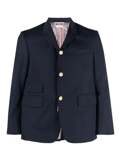 Thom Browne Fit 5 Rwb Placket Jacket In Navy