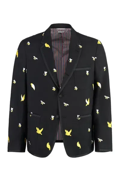 Thom Browne Single-breasted Two-button Jacket In Black