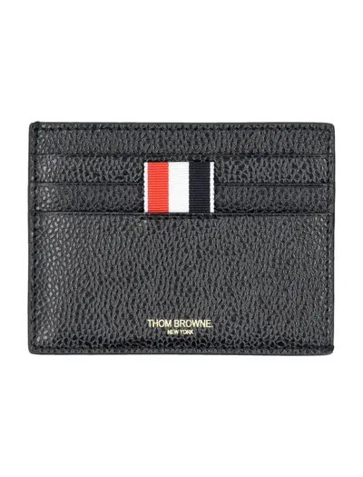 Thom Browne Single Card Holder In Black