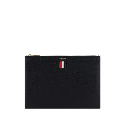 Thom Browne Small Leather Goods In Black