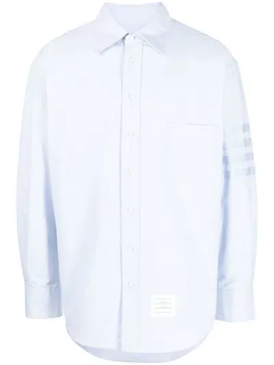 Thom Browne Hemd Mit Streifendetail In Blue