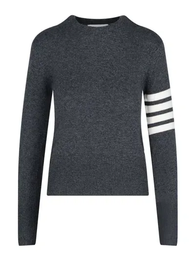 Thom Browne Cashmere 4-bar Sweater In Grey