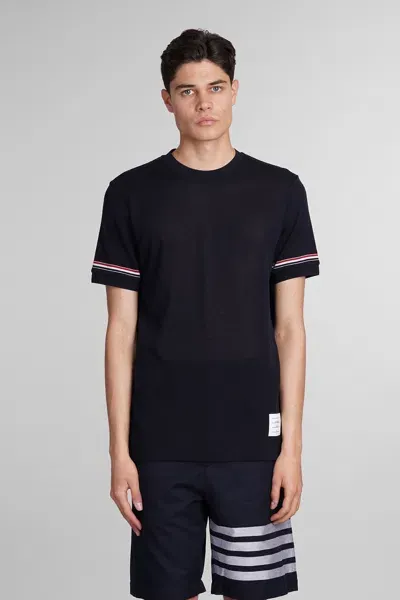 Thom Browne T-shirt In Blue Cotton