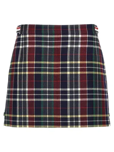 Thom Browne Tartan Twill Skirt Skirts In Multicolor