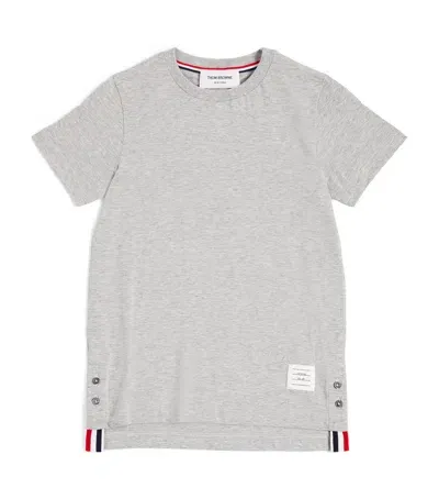 Thom Browne Kids' Tricolour T-shirt In Grey