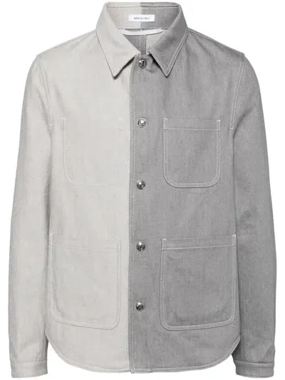 Thom Browne Two-tone Denim Jacket In Grey