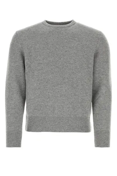 Thom Browne Washed Pique Stitch Pullover In Lt Grey