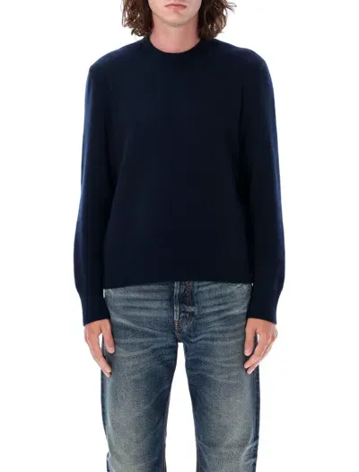 Thom Browne Washed Pique Stitch Pullover In Black