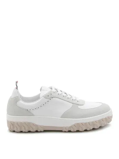 Thom Browne White Leather Sneakers