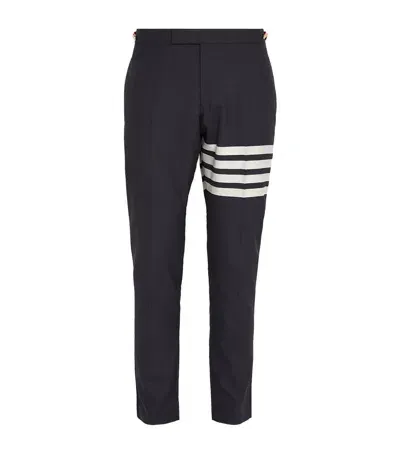 Thom Browne Wool 4-bar Tailored Trousers In Navy