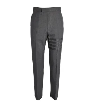 Thom Browne Wool 4-bar Trousers In Grey