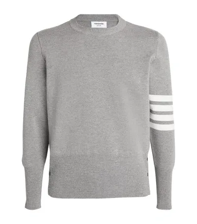 Thom Browne Wool Crew-neck Sweater In Grey