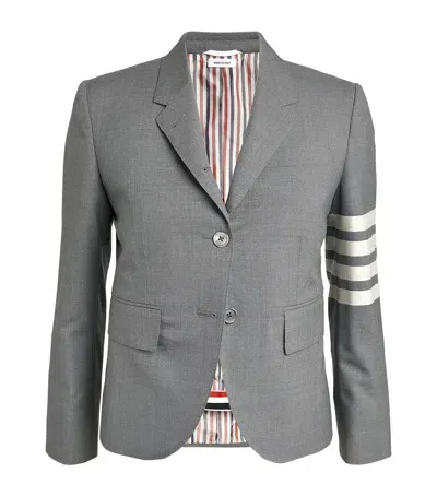 Thom Browne Wool High Armhole Sport Coat In Grey