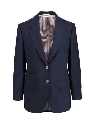 Thom Browne Wool Jacket In Blue