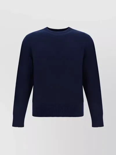 Thom Browne Wool Sweater Multicolored Sleeves In Blue