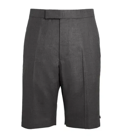 Thom Browne Wool Tailored Shorts In Grey