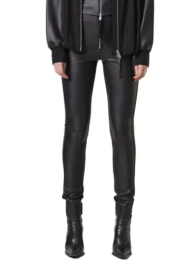 Thom Krom Slim Coated Trousers In Black