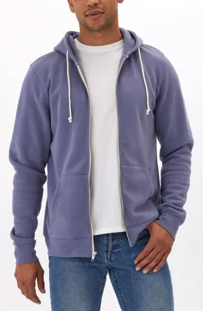 Threads 4 Thought Trim Fit Heathered Fleece Zip Hoodie In Zinc