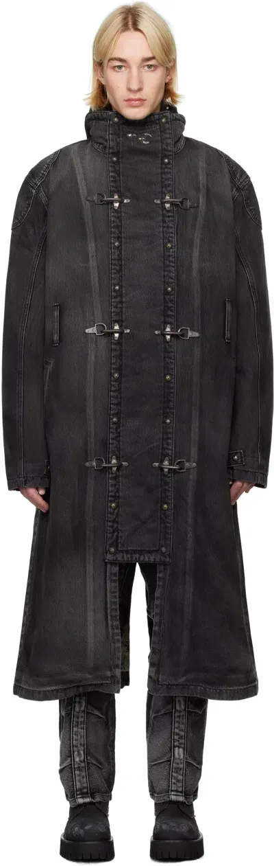 Thug Club Black Bio Soldier Denim Trench Coat