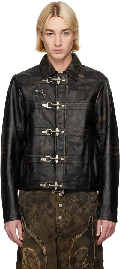 Thug Club Black Bio Soldier Leather Jacket