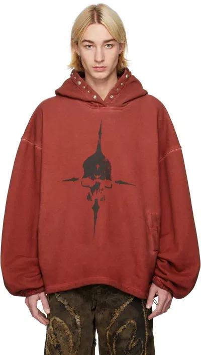 Thug Club Red Peace Stud Hoodie