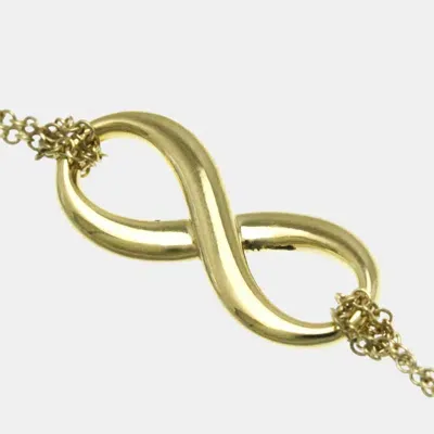 Pre-owned Tiffany & Co 18k Yellow Gold Infinity Chain Pendant Necklace