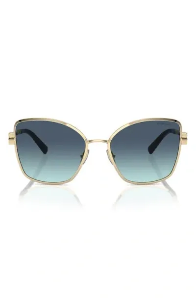 Tiffany & Co . 58mm Gradient Butterfly Sunglasses In Blue Gradient