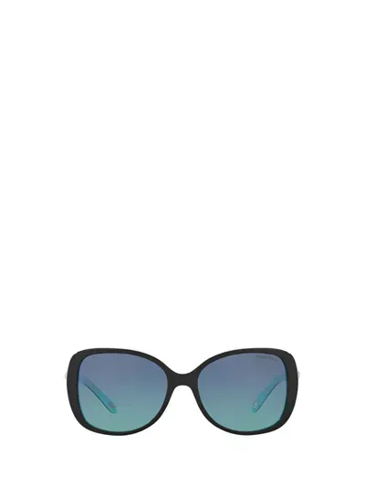 Tiffany & Co . 55mm Gradient Butterfly Sunglasses In Black On Tiffany Blue