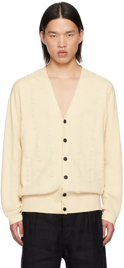 Tiger Of Sweden Beige Beiinon Cardigan In 0c7- Paper White