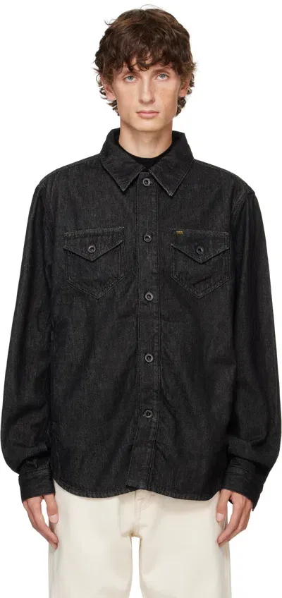 Tiger Of Sweden Black Orb Denim Jacket In 050-black