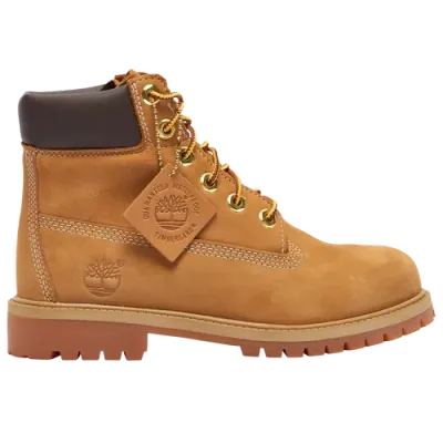 Timberland Boys   6" Premium Waterproof Boots In Wheat/brown