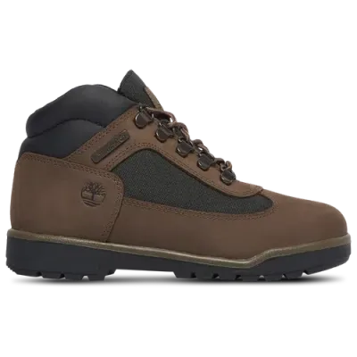 Timberland Boys   Chukka Field Boots In Medium Brown/black