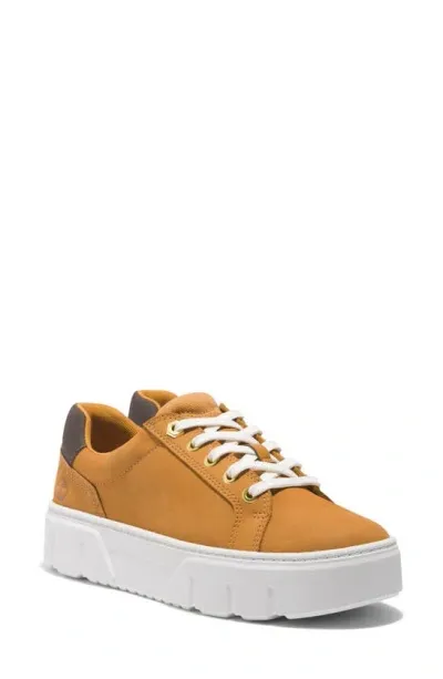 Timberland Laurel Court Platform Sneaker In Wheat Nubuck