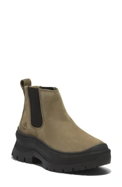 Timberland Roxie Lane Chelsea Boot In Olive Nubuck