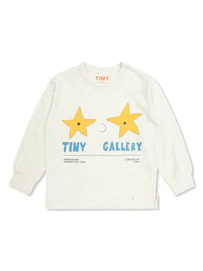 Tiny Cottons Kids' Impressions T-shirt In Grey