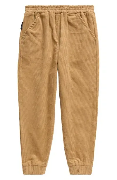 Tiny Tribe Kids' Corduroy Joggers In Brown