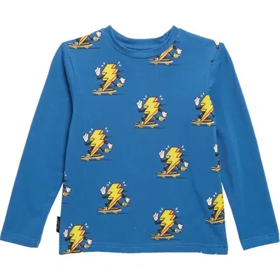 Tiny Tribe Kids' Skating Bolts Graphic T-shirt In Blue