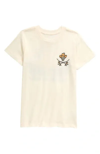 Tiny Whales Kids' Dawn Rides Cotton Graphic T-shirt In Natural