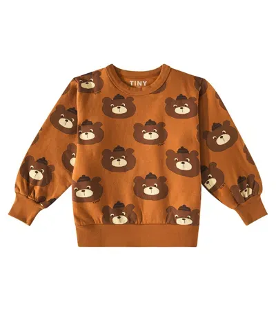 Tinycottons Kids' Bears Cotton-blend Sweatshirt In Brown