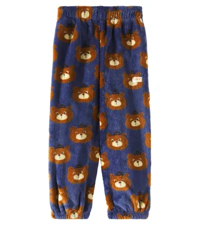 Tinycottons Kids' Bears Fleece Sweatpants In Blue