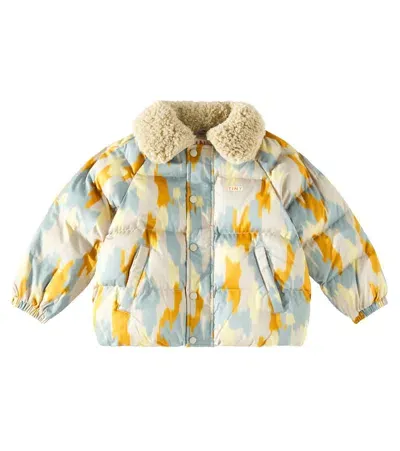 Tinycottons Kids' Camo Padded Cotton Jacket In Multicoloured