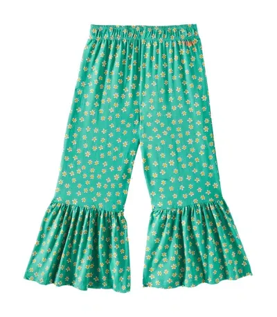 Tinycottons Kids' Daisies Cotton Jersey Sweatpants In Green