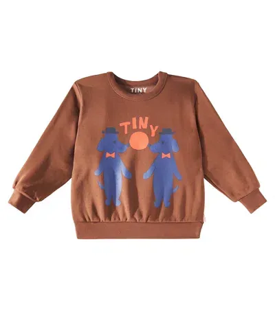 Tinycottons Kids' Tiny Dogs Cotton Jersey Sweatshirt In Brown