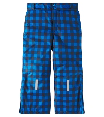 Tinycottons Kids' Vichy Checked Ski Pants In Blue