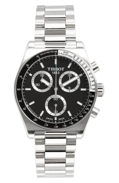 Tissot Pr516 Chronograph, 40mm In Black/silver