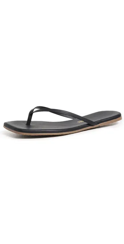 Tkees Square Toe Lily Flip Flops Black