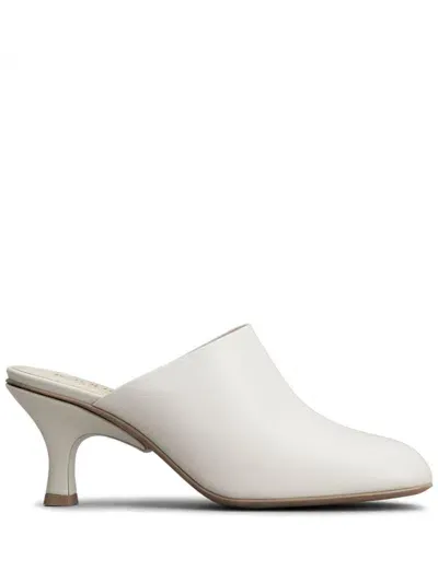 Tod's 65 Leather Mules In White