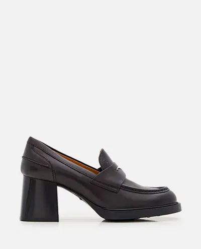 Tod's 65mm T Chain Heeled Loafer In Black