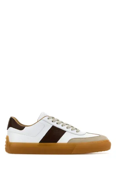 Tod's Multicolor Leather Sneakers In White