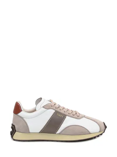 Tod's Allacc Sport Active Sneaker In Bianco+beige